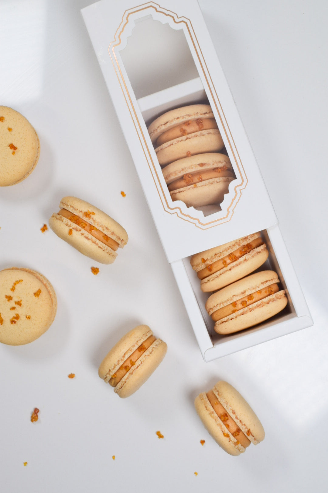 Macarons au caramel fourré à la pomme