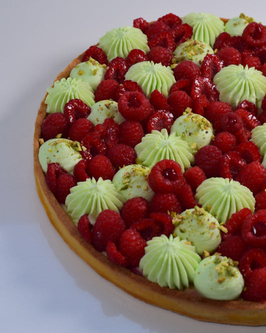 Tarte framboise/pistache